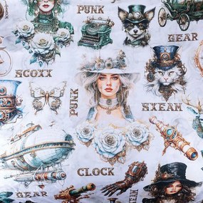 decoDoma Lenjerie de pat Dual Feel STEAMPUNK