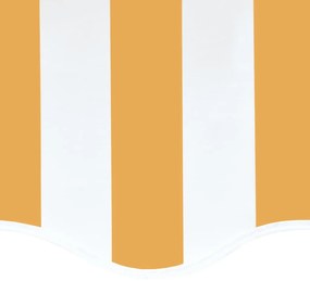 Panza de rezerva copertina, galben si alb, 4x3,5 m Galben si alb, 400 x 350 cm