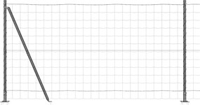 vidaXL Gard cu Stâlp Gri 1,2 x 10 m Oțel