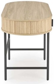 Birou Sebby, lemn natural / negru