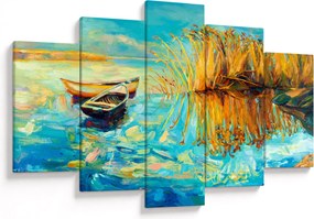 Tablou - Lacul cu bărci (150x105 cm)