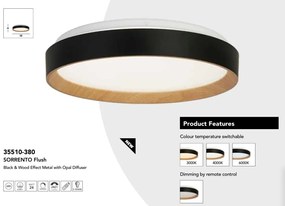 Plafoniera LED design modern cu telecomanda Sorrento 38cm