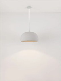 Lustra suspendata cu textura granulata Davo 50cm, gri piatra