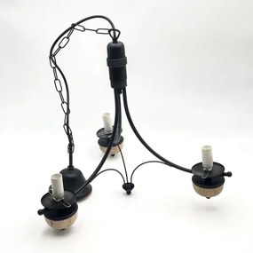 Lustră pe lanț Brilagi COTTAGE 3xE14/40W/230V fag/maro