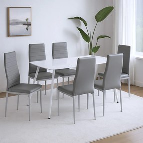 Renton 6+1 set de luat masa gri-gri