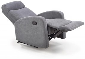 Fotoliu recliner Oslo 1S stofa gri inchis H100 cm