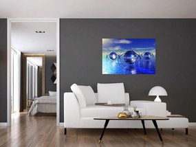 Tablou cu abstracție - apa (90x60 cm)