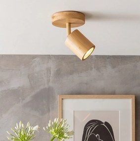 Spot aplicat directionabil din bambus natur Java