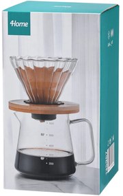 4Home Set pentru cafea filtrată Dripper, 600 ml