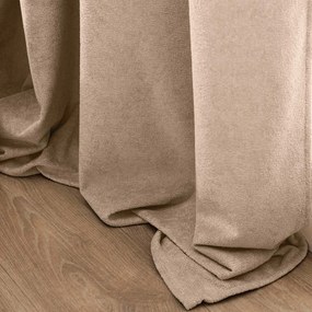 Draperie maro deschis din material bouclé 140x260 cm Winona – douceur d'intérieur