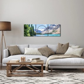 Tablou - Lac Alpin (cu ceas) (90x30 cm)