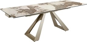 Masa extensibila deosebita design LUX Porcelain Marble 160-240cm