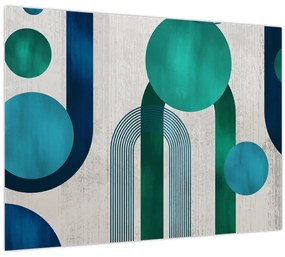 Tablou - Linii și forme circulare (70x50 cm)