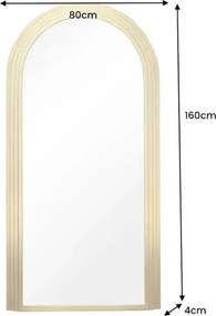 Oglinda de perete decorativa Art Deco 160cm, auriu