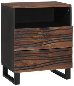vidaXL Cabinet de noptieră - 50 x 33 x 60 cm - Fabricat din lemn solid și stratificat