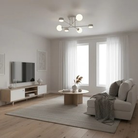 Lustră aplicată HOLON 3xG9/8W/230V + 3xGX53/12W gri