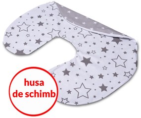 Husa bumbac detasabila pentru Perna alaptare Kidizi Celia Galaxy Grey