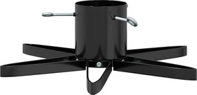 vidaXL Suport pentru brad de Crăciun 1.73 Negru 50 x 50 x 15,5 cm Oțel