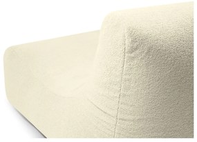 Fotoliu bean bag crem cu tapițerie din țesătură bouclé Lounge 100 – SLOWDOWN