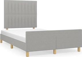 vidaXL Cadru de pat fără saltea țesătură gri deschis 120x190 cm