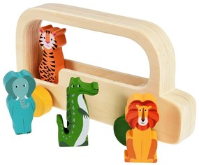 Jucărie autobuz din lemn Colourful Creatures - Rex London