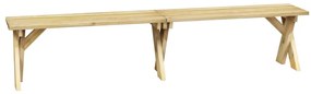 318425 vidaXL Bancă de grădină, 220 cm, lemn de pin tratat