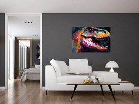 Tablou - Dinozaur, pictură (90x60 cm)
