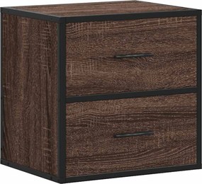 vidaXL Noptieră de perete, stejar maro, 40x31x39,5 cm