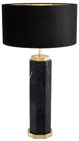 Veioza design elegant LUX Newman, marmura neagra 114001 HZ