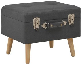 vidaXL Taburet cu depozitare, 40 cm, gri închis, material textil