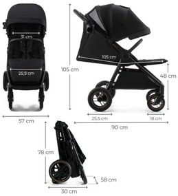 KINDERKRAFT - Cărucior sport MITZY Air, negru