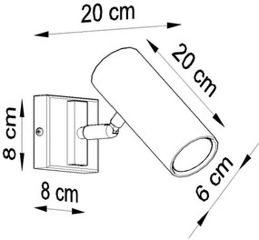 Spot de perete DIREZIONE 1xGU10/40W/230V negru