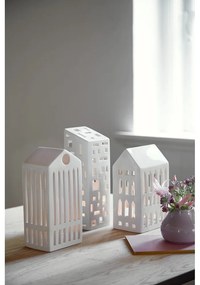 Sfeșnic din ceramică Kähler Design Urbania Lighthouse High Building, alb