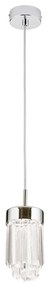 Pendul LED cu cristal K9 design elegant PRISM crom