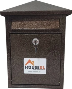 Cutie postala metalica cu 2 chei HouseXL® MailBox, Dimensiune 39X28X7.5 cm, Vopsita in camp electrostatic, Tabla groasa, Model casuta