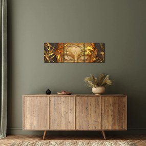 Tablou - Buddha de aur (cu ceas) (90x30 cm)