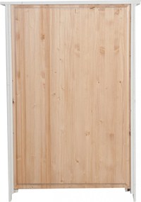 Vitrina mica, L68 25 H98 cm, alb antic, lemn masiv