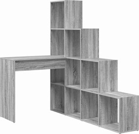vidaXL Birou de colț Gri Sonoma 101,5 x 149,5 x 149,5 cm Lemn compozit