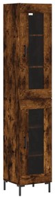 3199430 vidaXL Dulap înalt, stejar fumuriu, 34,5x34x180 cm, lemn prelucrat
