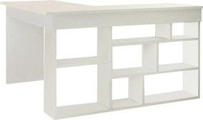 Birou CT5-W, alb, PAL, 129x120x72 cm