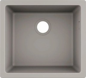 Chiuveta compozit Hansgrohe S51 SilicaTec gri beton 50x45 cm