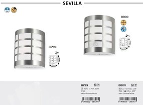 Aplica de perete pentru iluminat exterior cu lumina ambientala IP44 Sevilla
