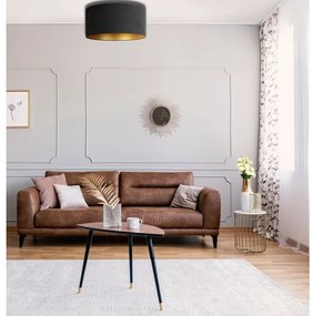 Duolla - Plafonieră ROLLER 3xE27/15W/230V d. 60 cm neagră/aurie