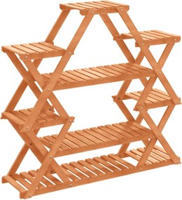 vidaXL Suport pentru flori, 110x25x105 cm, lemn masiv de brad