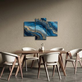 Tablou - Abstracție marmură albastră (90x60 cm)