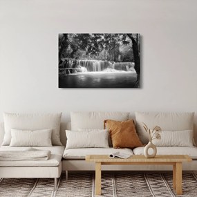 Tablou - Cascada alb-negru și alb (90x60 cm)