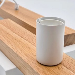 Lustră pe cablu CORTINA 4xE27/15W/230V alb/stejar