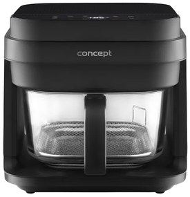 Friteuză cu aer cald Concept FR5500 GLASS & FAST 5,5 l 1200W/230V negru
