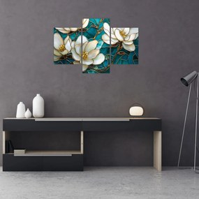 Tablou - Vitraliu cu magnolie (90x60 cm)