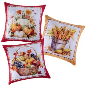 decoDoma Set de 3 feţe pernuţe PUMPKINS, 40 x 40 cm